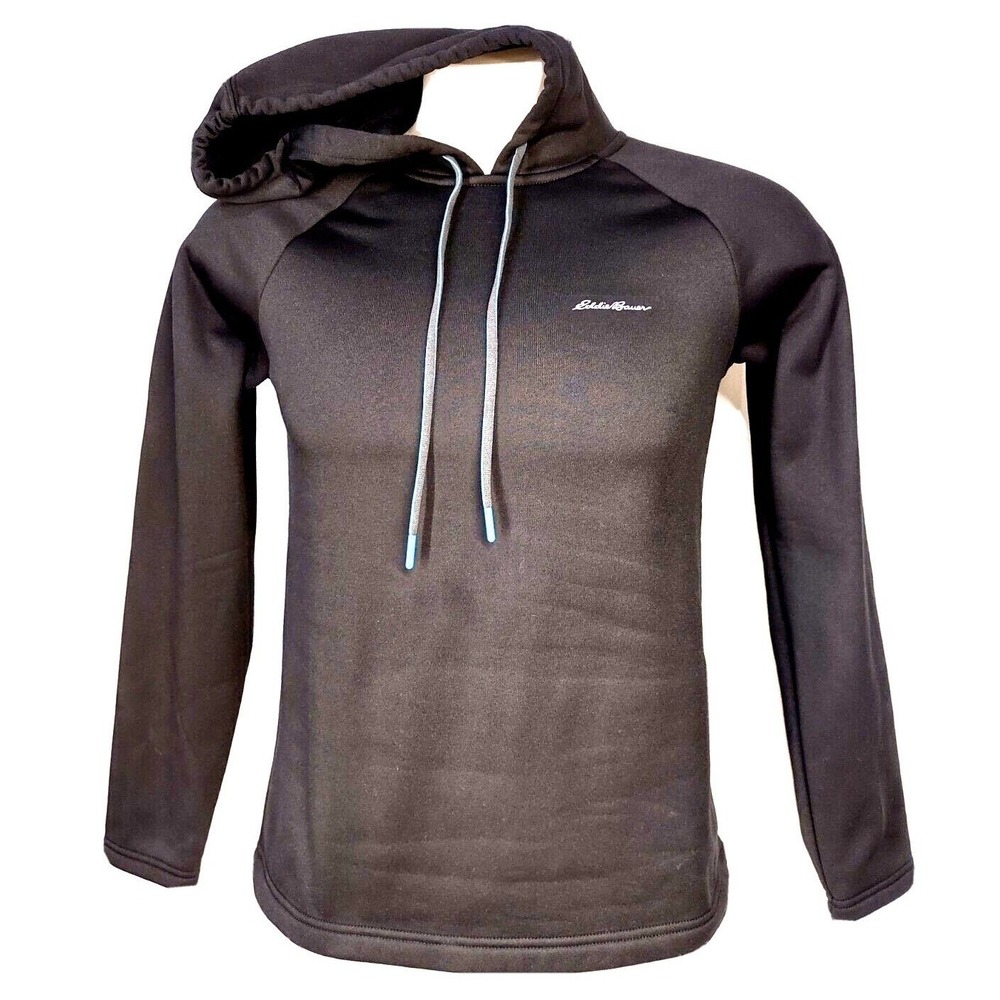 Eddie Bauer Hoodie Women's S Gorp Core Black Fleece Lined Pullover Athleisure